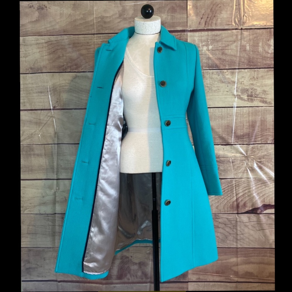 J Crew classic lady day coat in blue (rare)